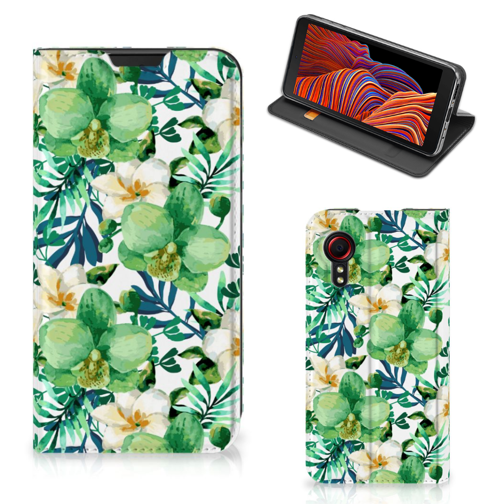 Samsung Galaxy Xcover 5 Smart Cover Orchidee Groen - B2C Telecom