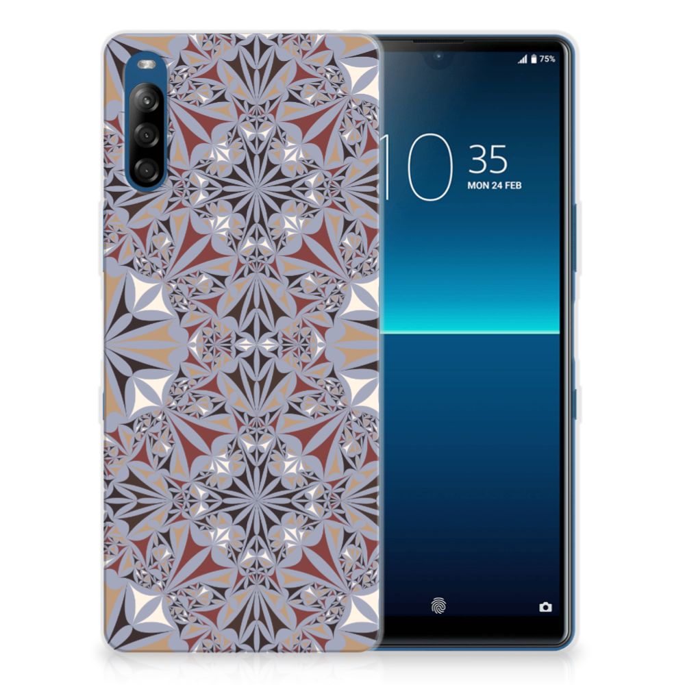 Sony Xperia L4 TPU Siliconen Hoesje Flower Tiles