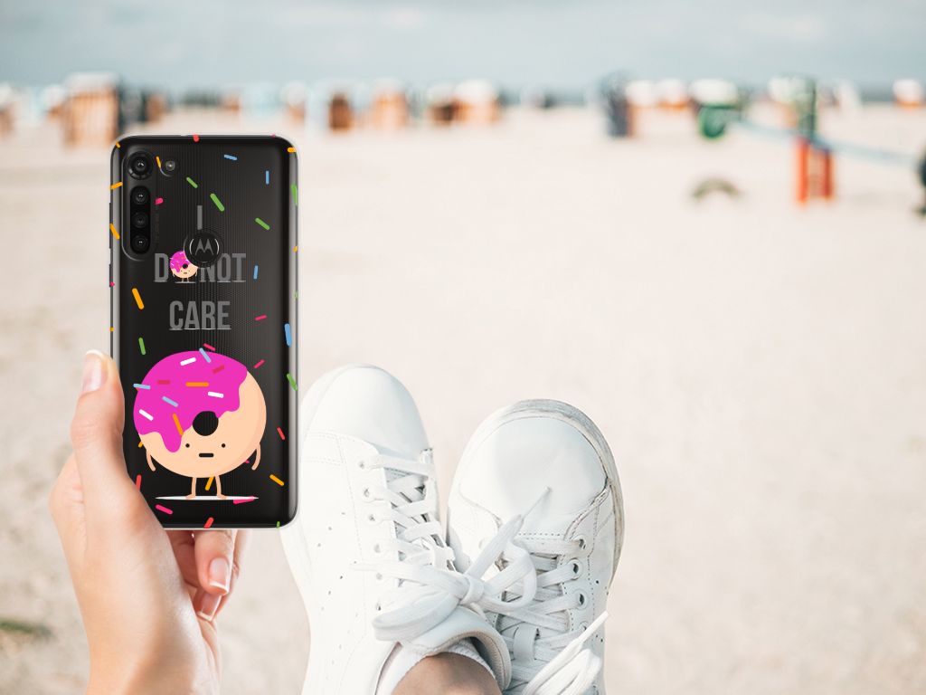Motorola Moto G8 Power Siliconen Case Donut Roze B2C Telecom