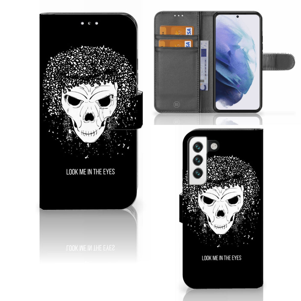 Telefoonhoesje met Naam Samsung Galaxy S22 Skull Hair