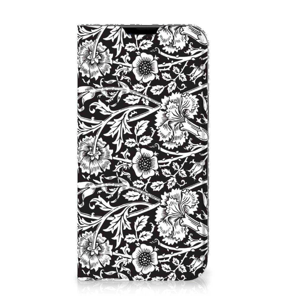 iPhone 14 Plus Smart Cover Black Flowers
