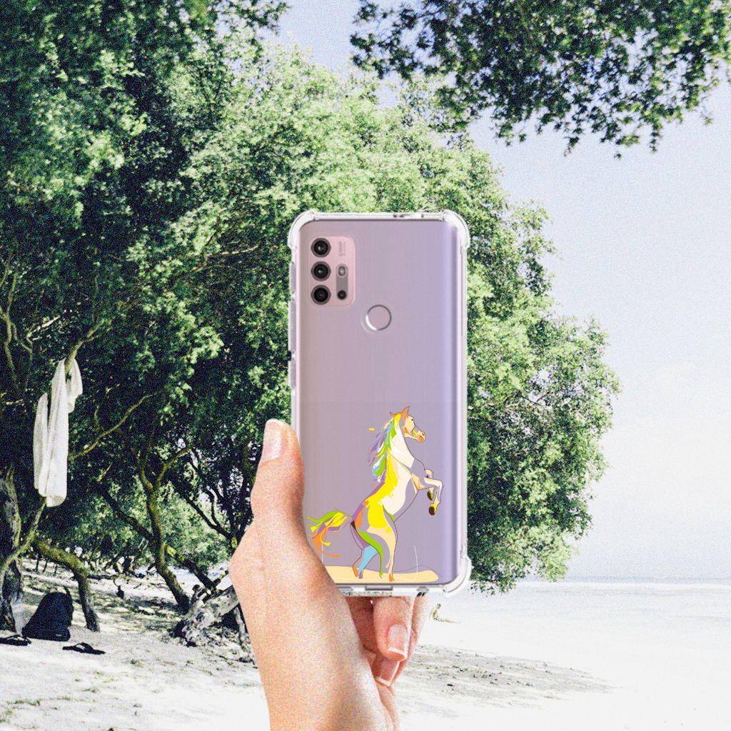 Motorola Moto G30 | G20 | G10 Stevig Bumper Hoesje Horse Color B2C Telecom