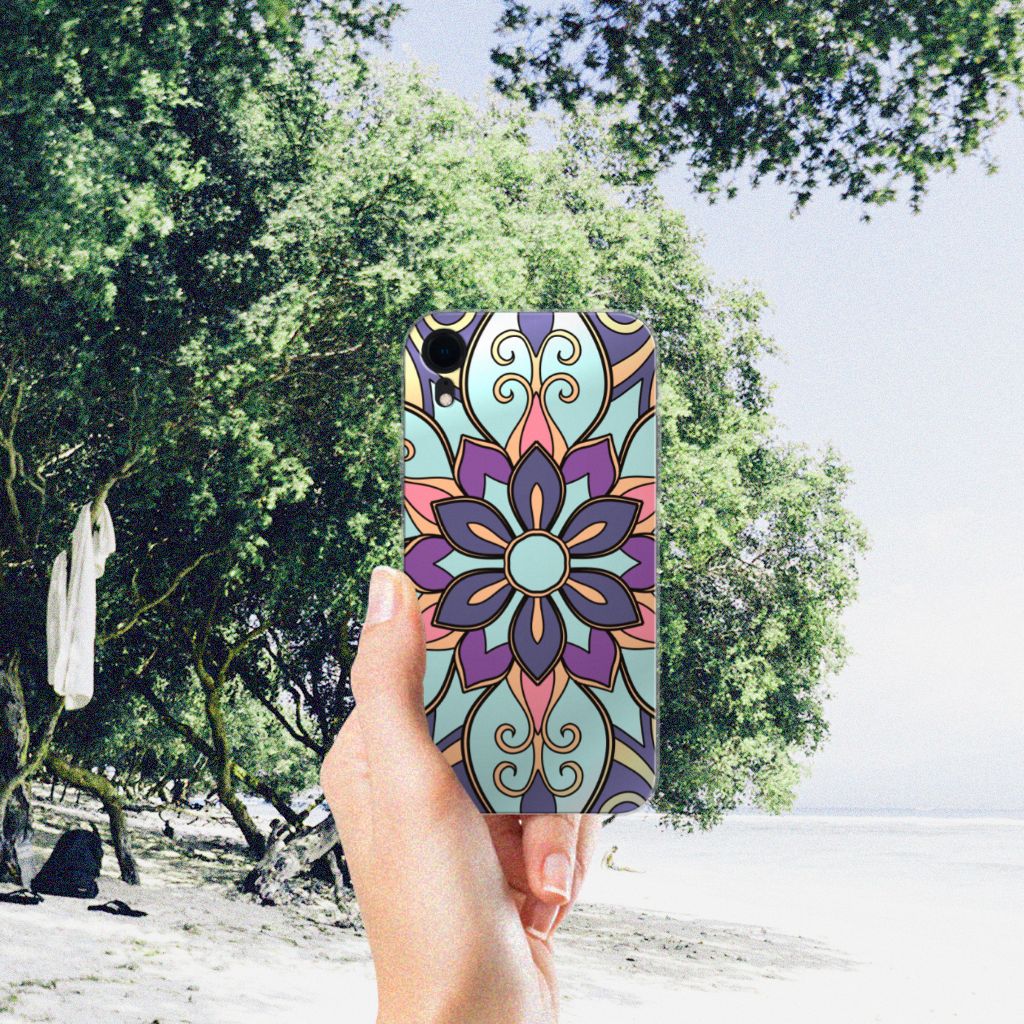 Apple iPhone Xr TPU Case Purple Flower