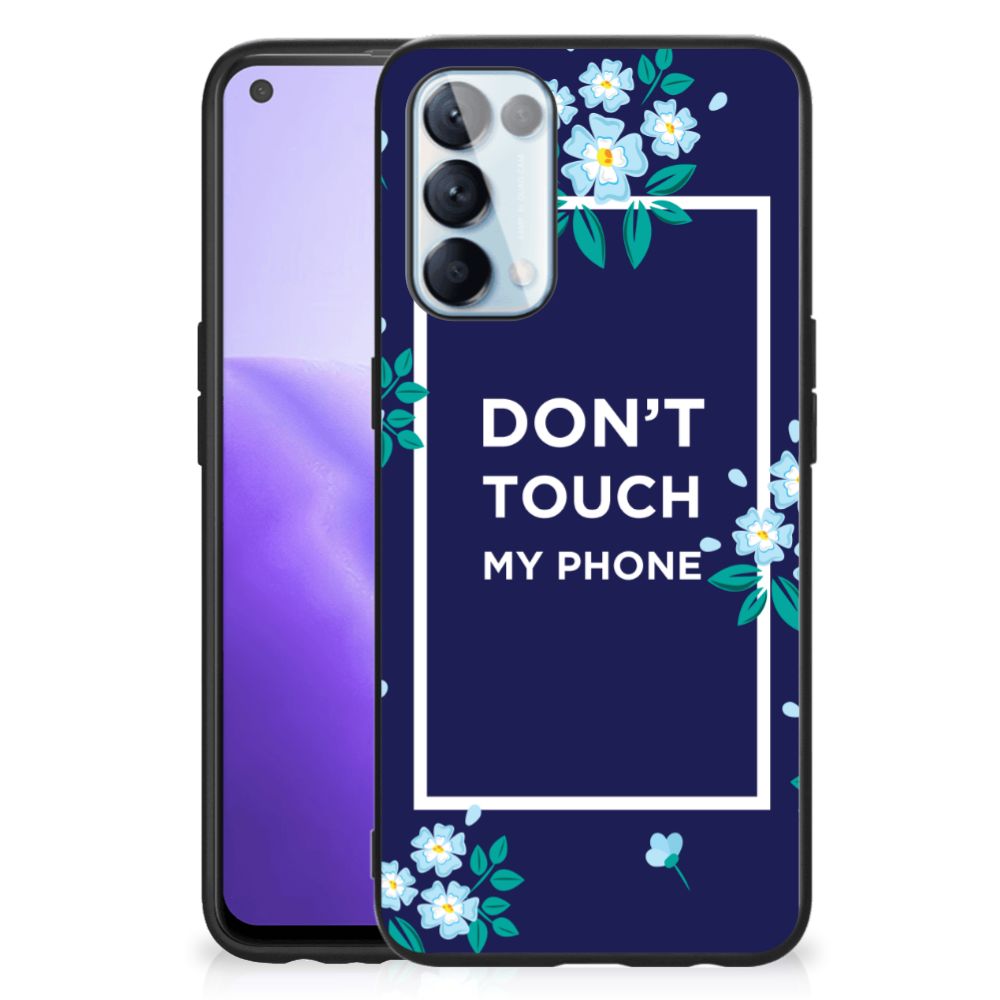 OPPO Reno5 5G | Find X3 Lite Telefoon Hoesje Flowers Blue DTMP