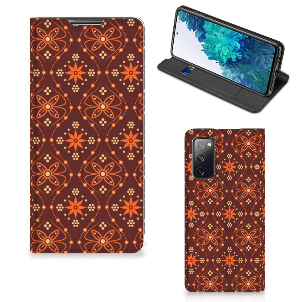 Samsung Galaxy S20 FE Hoesje met Magneet Batik Brown