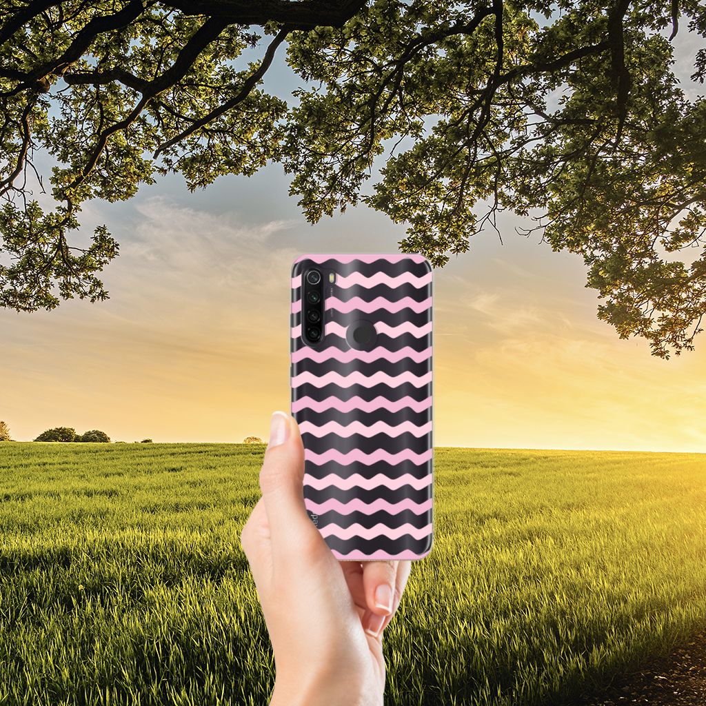 Xiaomi Redmi Note 8T TPU bumper Waves Roze B2C Telecom
