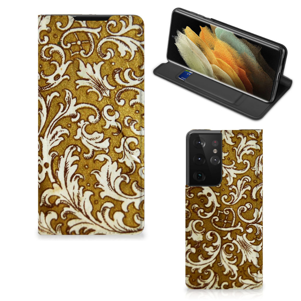 Telefoon Hoesje Samsung Galaxy S21 Ultra Barok Goud - B2C Telecom