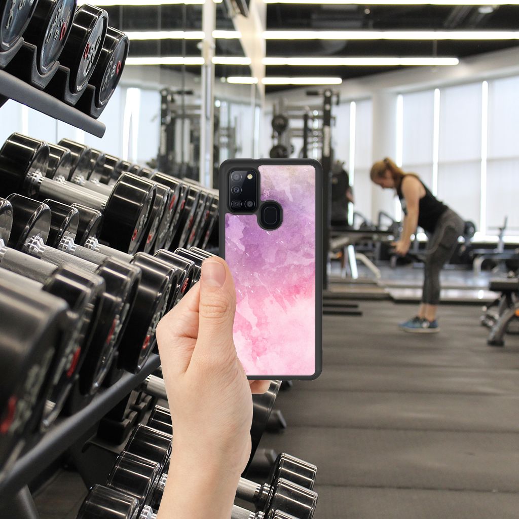 Case Samsung Galaxy A21s Pink Purple Paint B2C Telecom