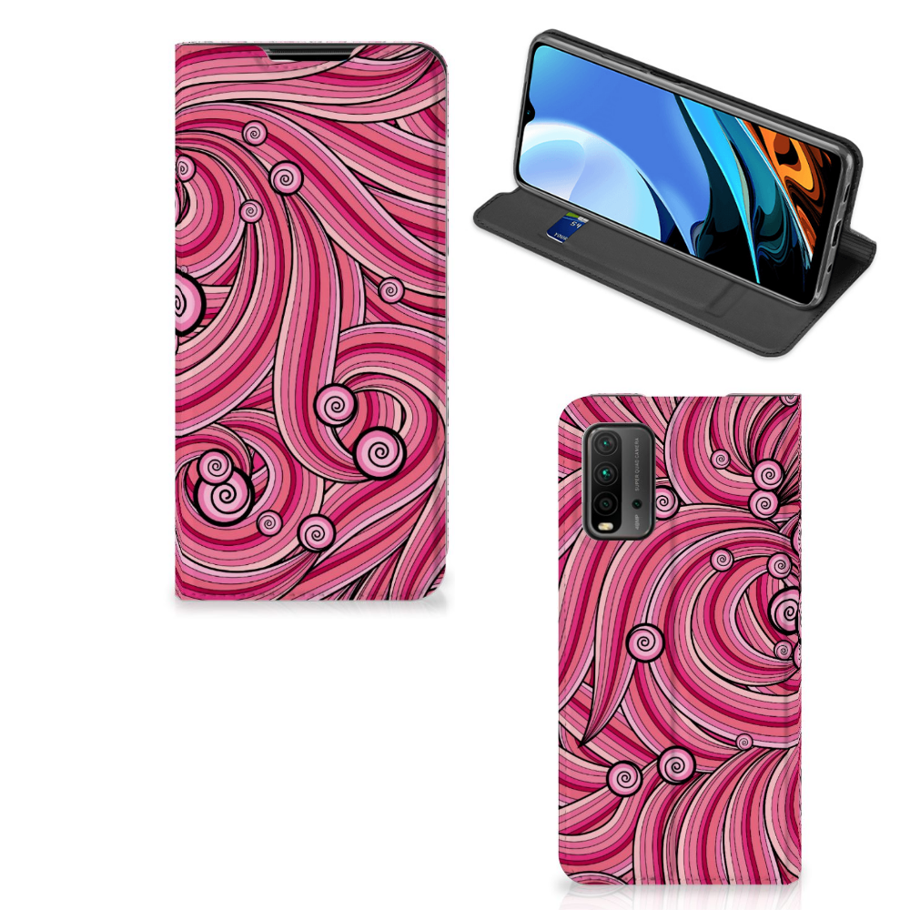 Xiaomi Poco M3 | Redmi 9T Bookcase Swirl Pink - B2C Telecom