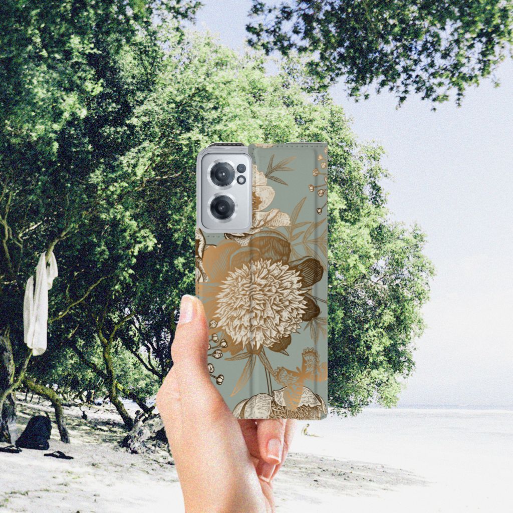 Smart Cover voor OnePlus Nord CE 2 5G Vintage Bird Flowers - B2C Telecom
