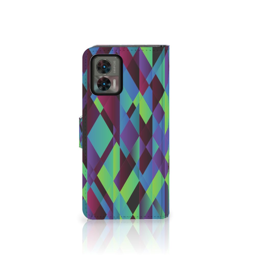 Motorola Edge 30 Neo Book Case Abstract Green Blue