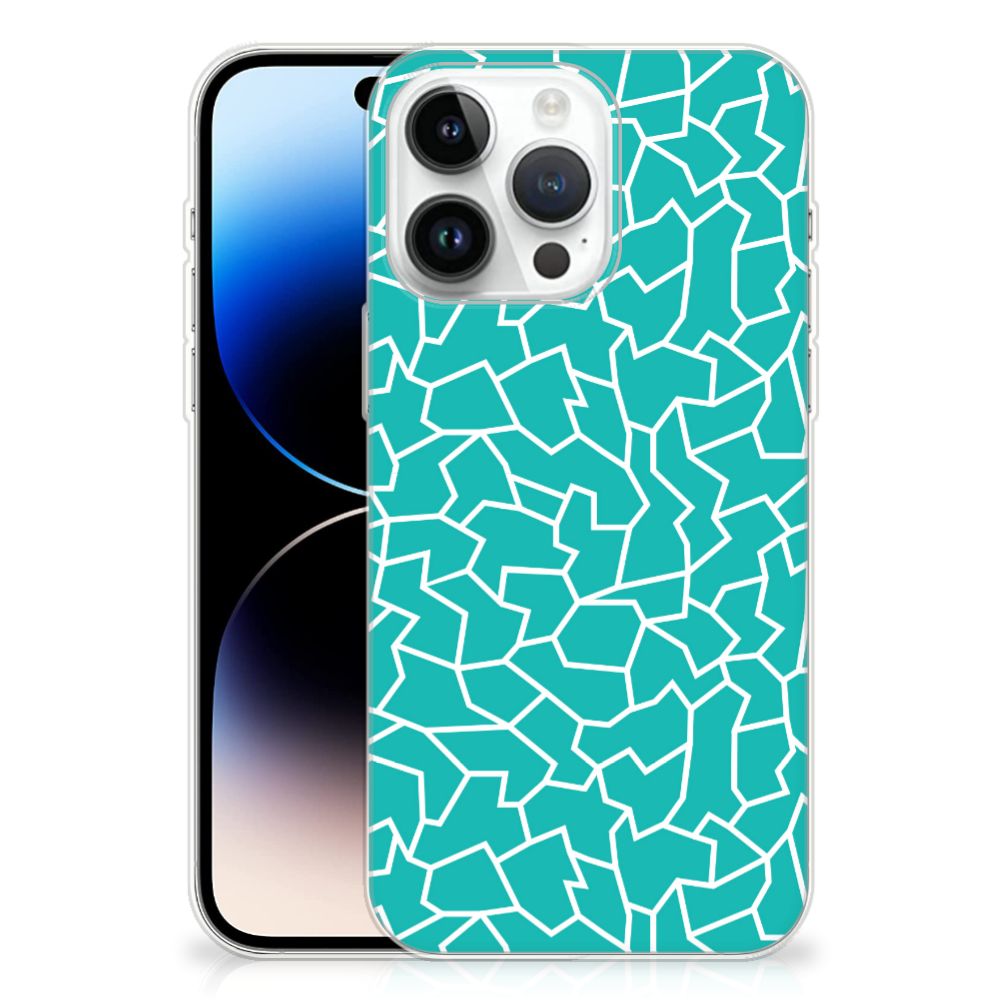 iPhone 14 Pro Max Hoesje maken Cracks Blue