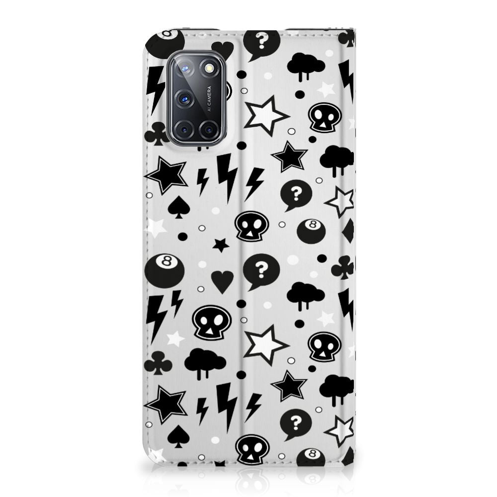 Mobiel BookCase OPPO A52 | A72 Silver Punk - B2C Telecom