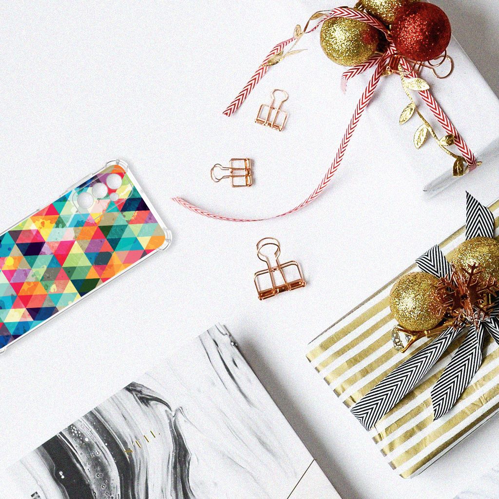 Samsung Galaxy M13 4G | M23 Doorzichtige Silicone Hoesje Geruit B2C Telecom