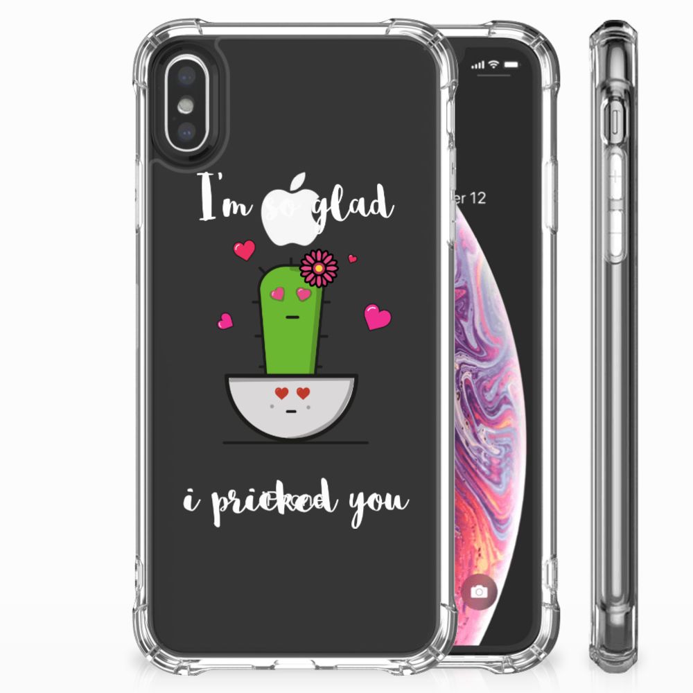 Apple iPhone Xs Max Stevig Bumper Hoesje Cactus Glad