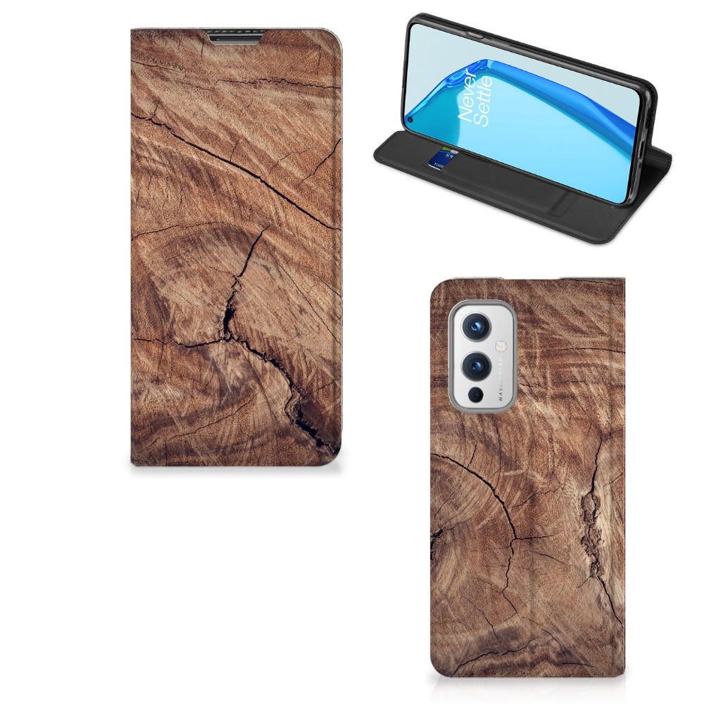 OnePlus 9 Book Wallet Case Tree Trunk