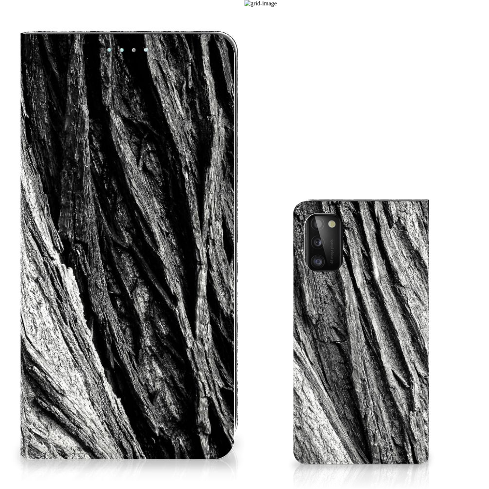 Book Wallet Case Samsung Galaxy A41 Boomschors Grijs - B2C Telecom
