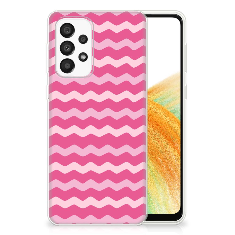 Samsung Galaxy A33 5G TPU bumper Waves Pink B2C Telecom