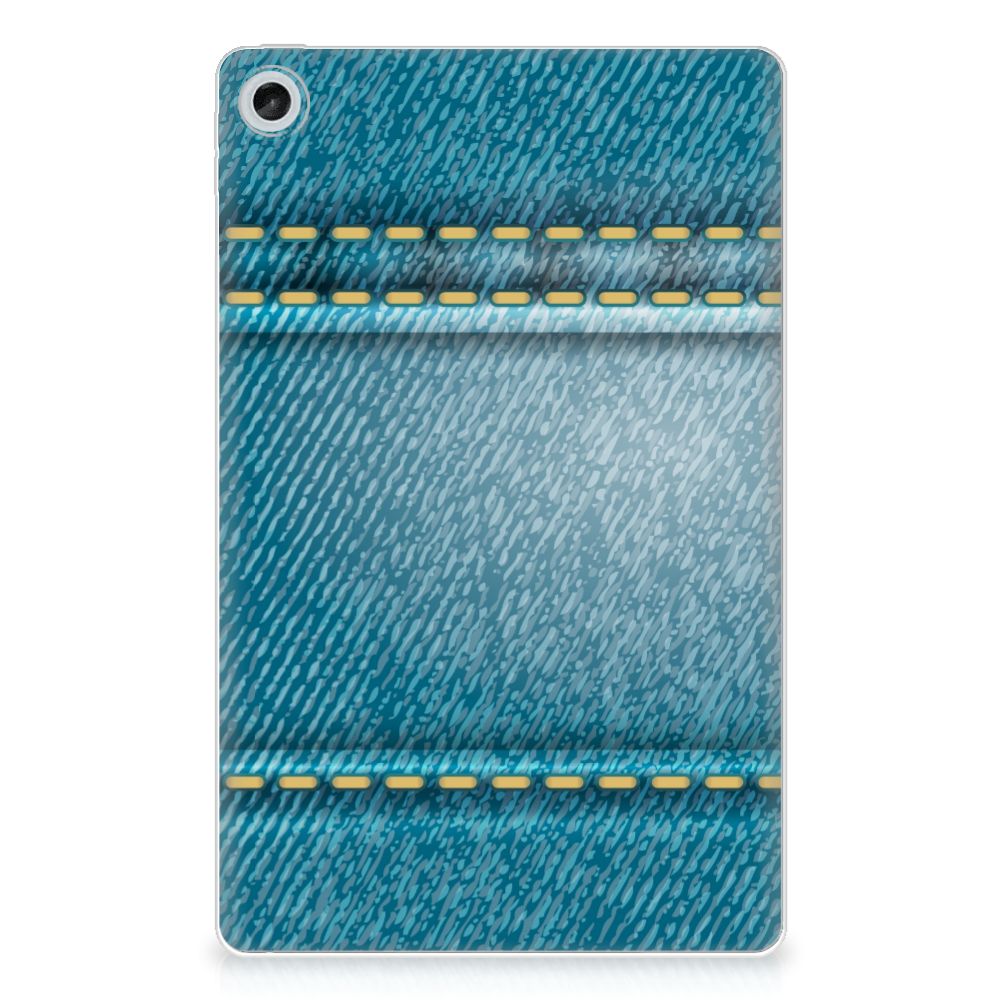 Lenovo Tab M10 Plus (3e generatie) Leuke Siliconen Hoes Jeans - B2C Telecom