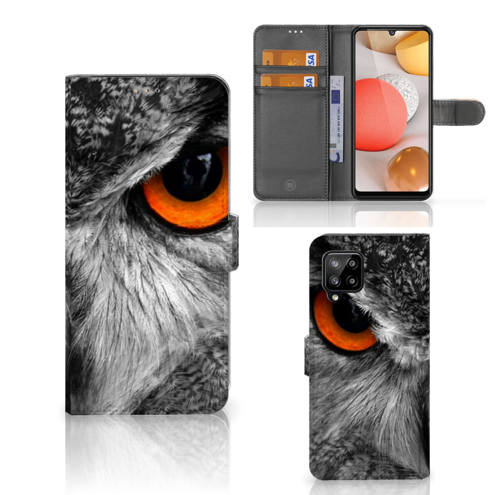 Samsung Galaxy A42 5G Telefoonhoesje met Pasjes Uil