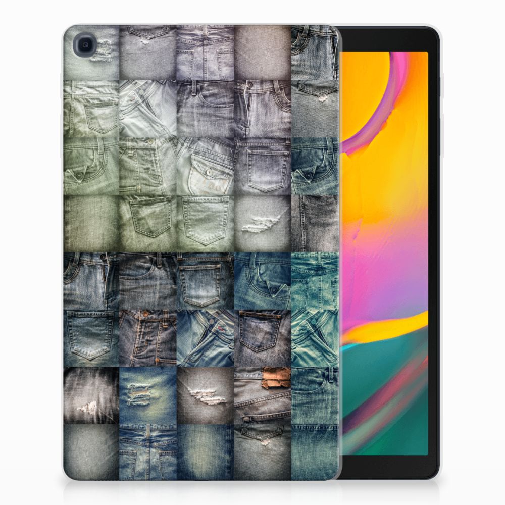 Leuke Siliconen Hoes Samsung Galaxy Tab A 10.1 (2019) Spijkerbroeken