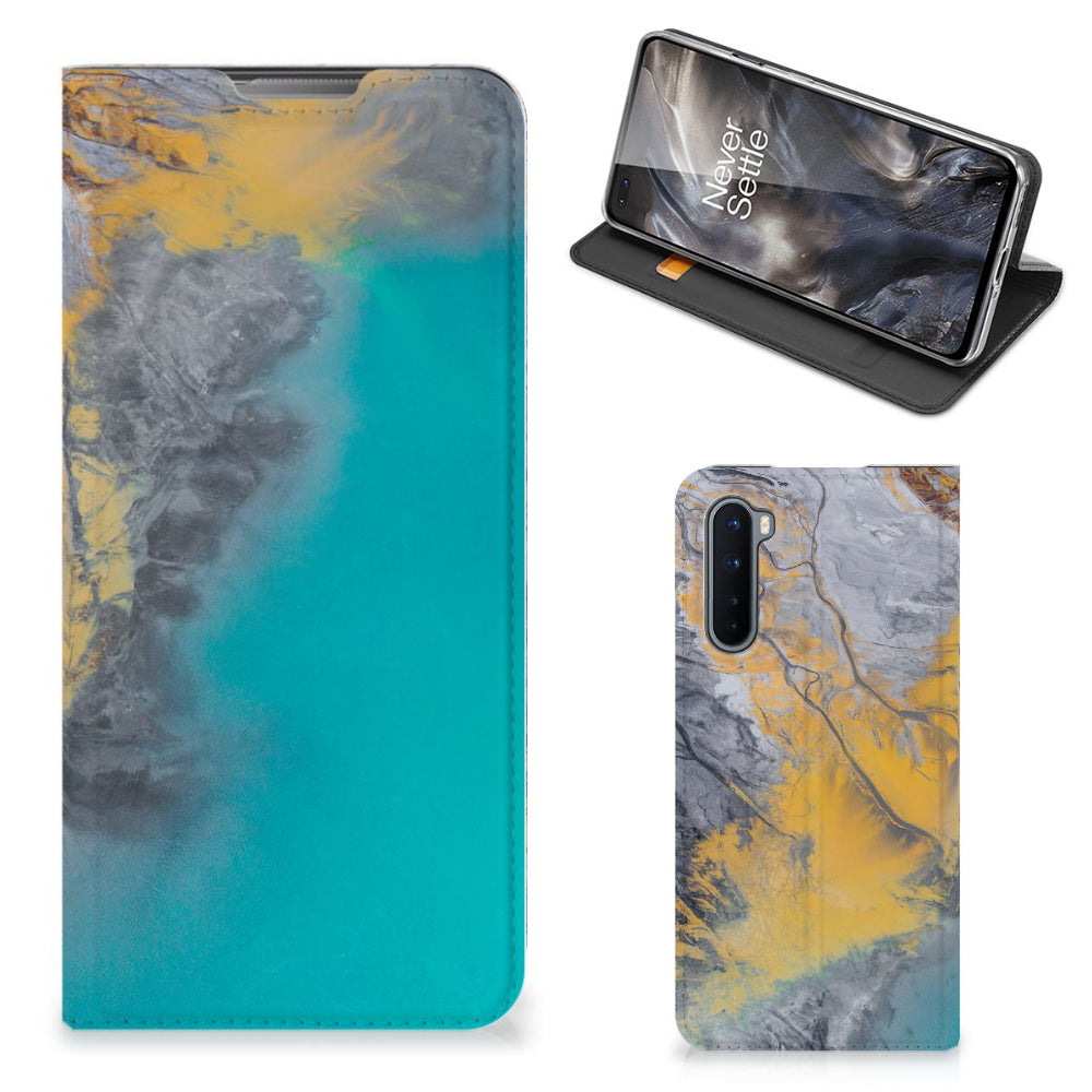 OnePlus Nord Standcase Marble Blue Gold
