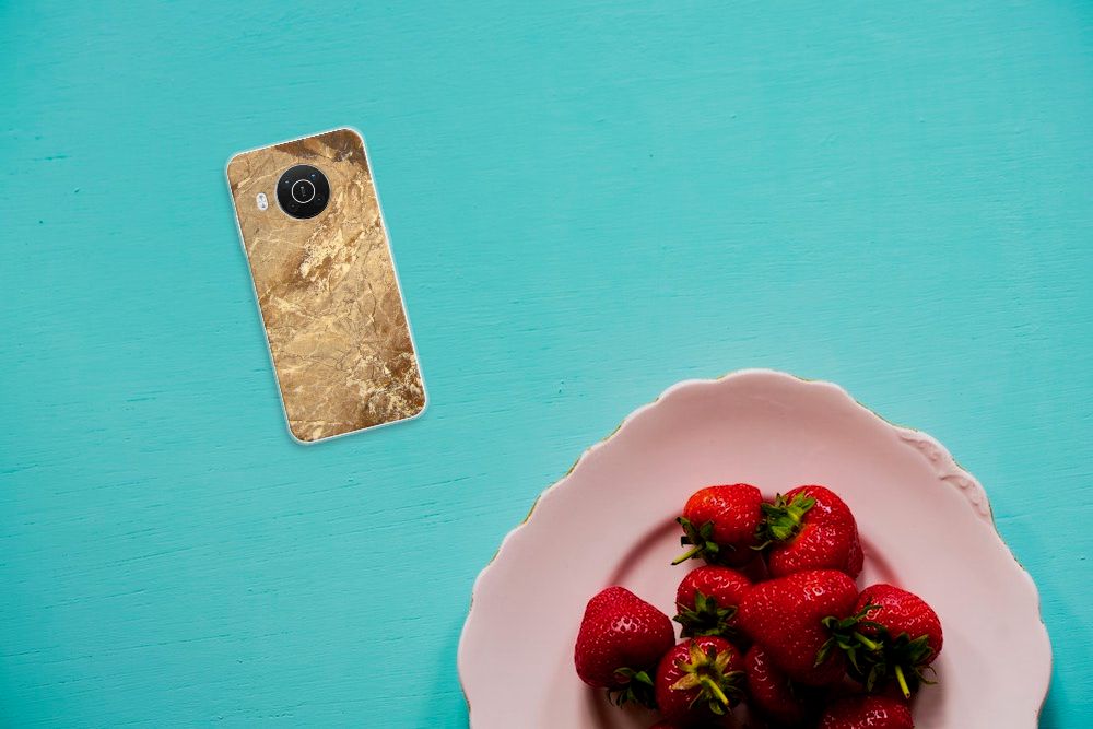 Nokia X10 | X20 TPU Siliconen Hoesje Marmer Creme