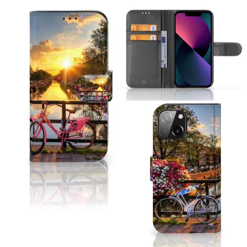 iPhone 13 Mini Flip Cover Amsterdamse Grachten