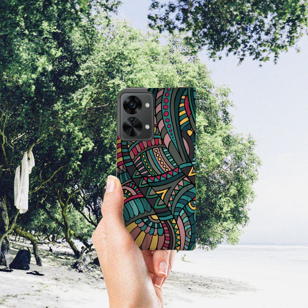 OnePlus Nord 2T Hoesje met Magneet Aztec - B2C Telecom