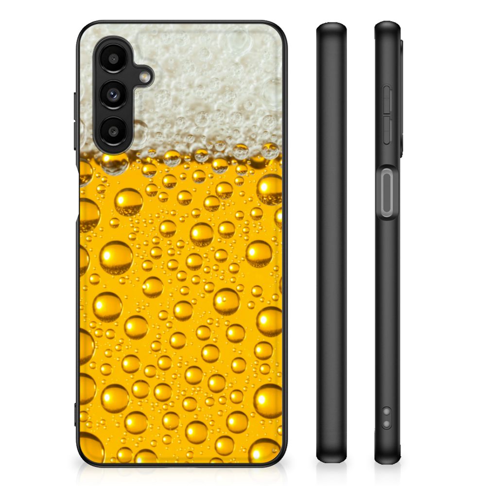 Samsung Galaxy A14 5G Back Cover Hoesje Bier met een ontwerp van bier, druppels en schuim voor stijl en bescherming.