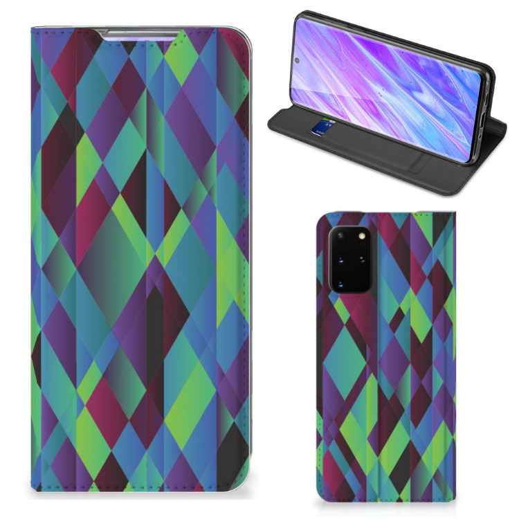 Samsung Galaxy S20 Plus Stand Case Abstract Green Blue - B2C Telecom