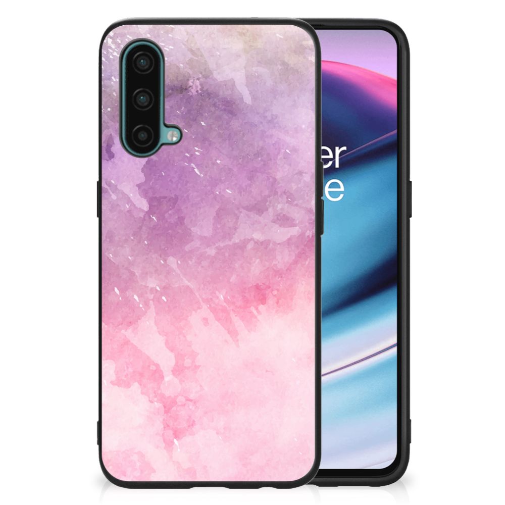 Kleurrijke Telefoonhoesje OnePlus Nord CE 5G Pink Purple Paint