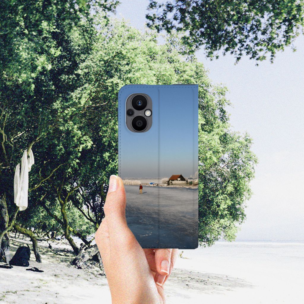 OPPO Reno8 Lite Book Cover Schaatsers - B2C Telecom