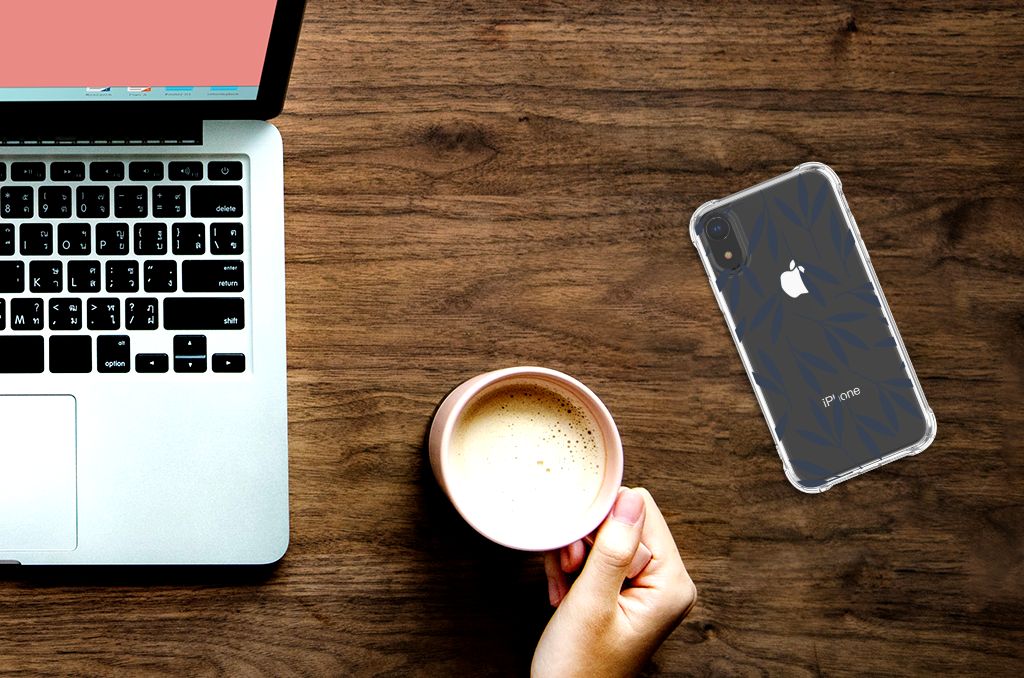 Apple iPhone Xr Case Leaves Blue