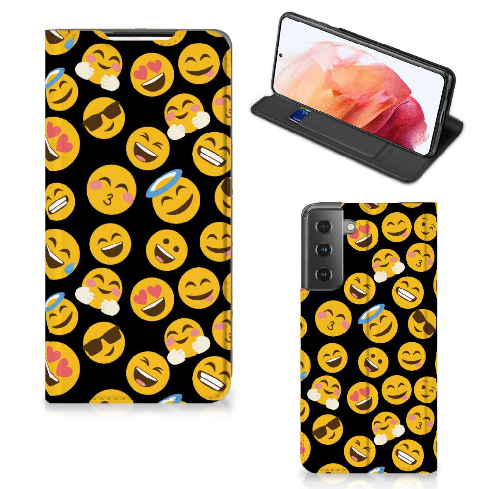 Samsung Galaxy S21 Hoesje met Magneet Emoji