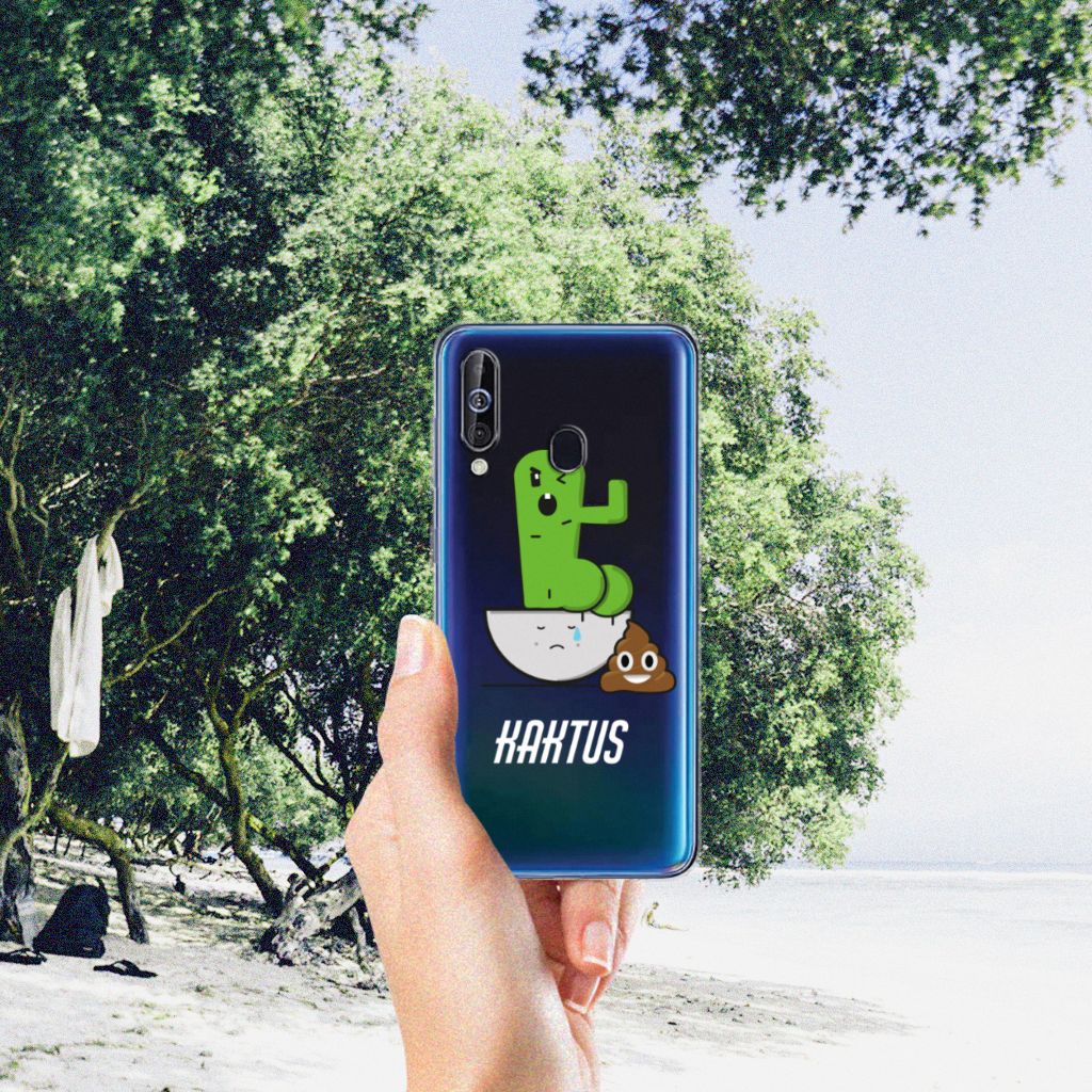 Samsung Galaxy A60 Telefoonhoesje met Naam Cactus Poo