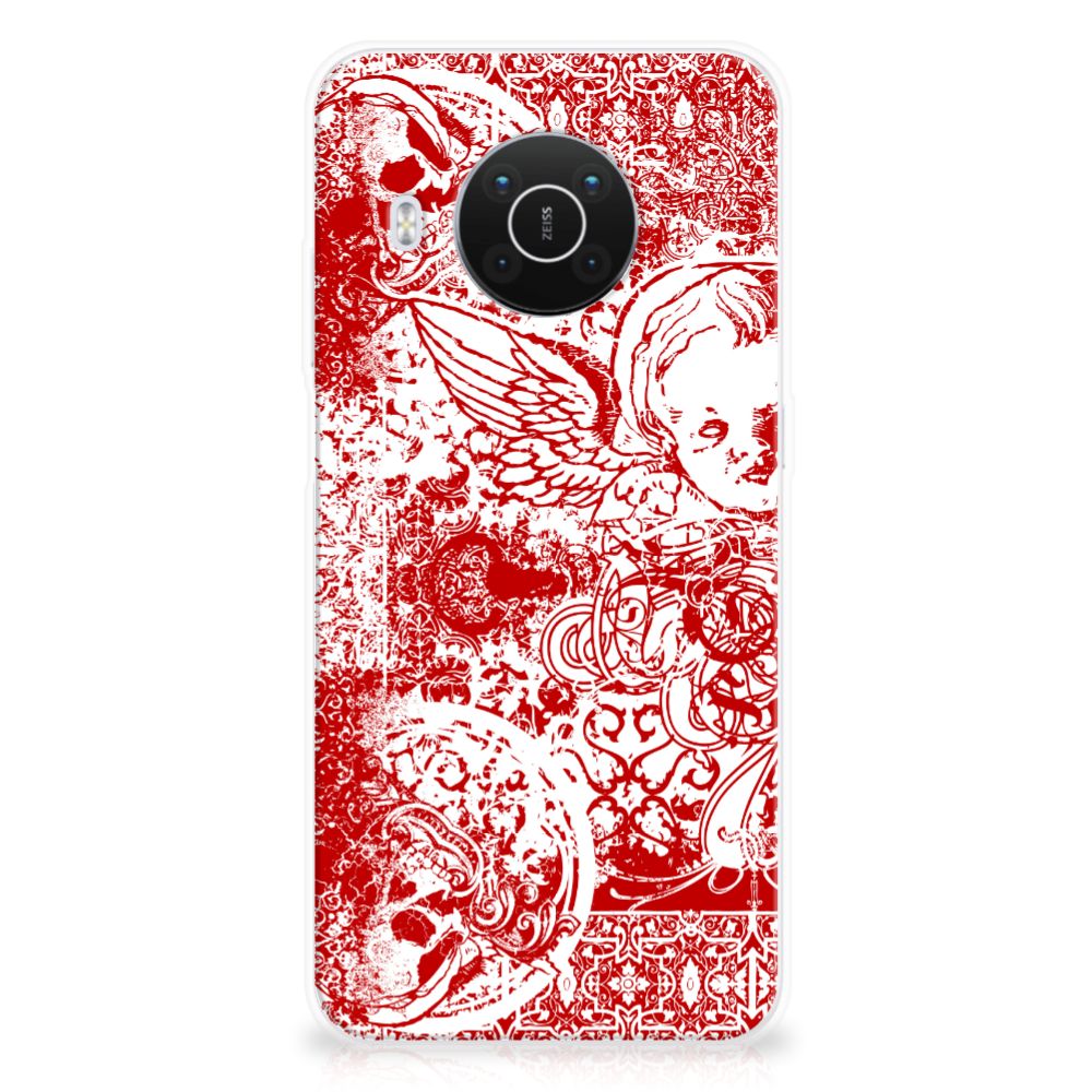 Silicone Back Case Nokia X10 | X20 Angel Skull Rood B2C Telecom