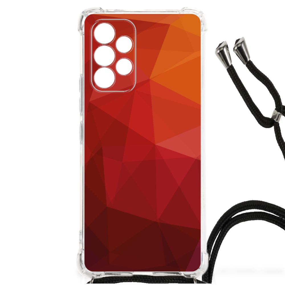 Shockproof Case voor Samsung Galaxy A53 Polygon Red