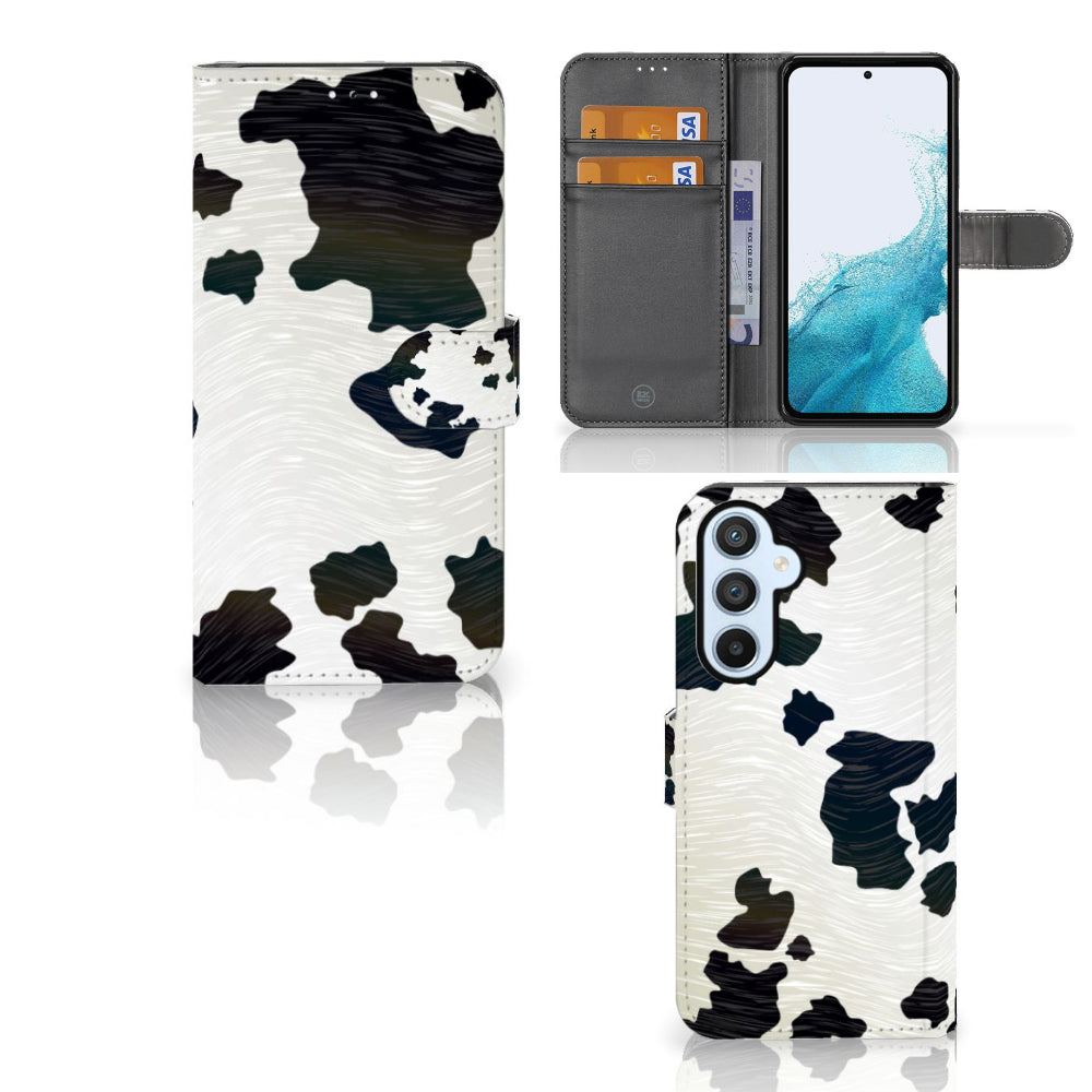 Samsung Galaxy A54 5G Telefoonhoesje met Pasjes Koeienvlekken