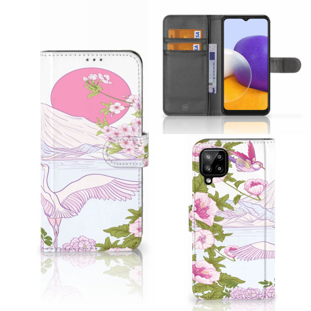 Samsung Galaxy A22 4G | M22 Telefoonhoesje met Pasjes Bird Standing