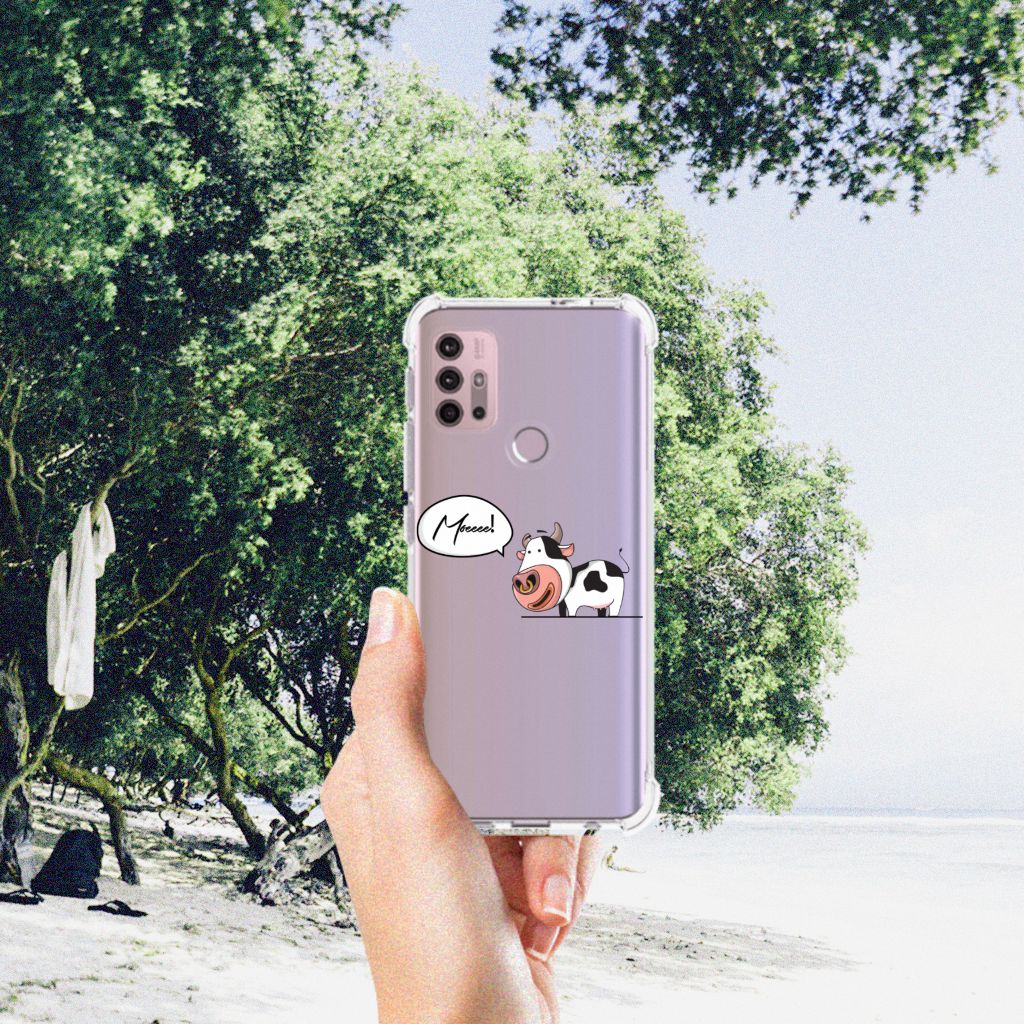 Motorola Moto G30 | G20 | G10 Stevig Bumper Hoesje Cow B2C Telecom