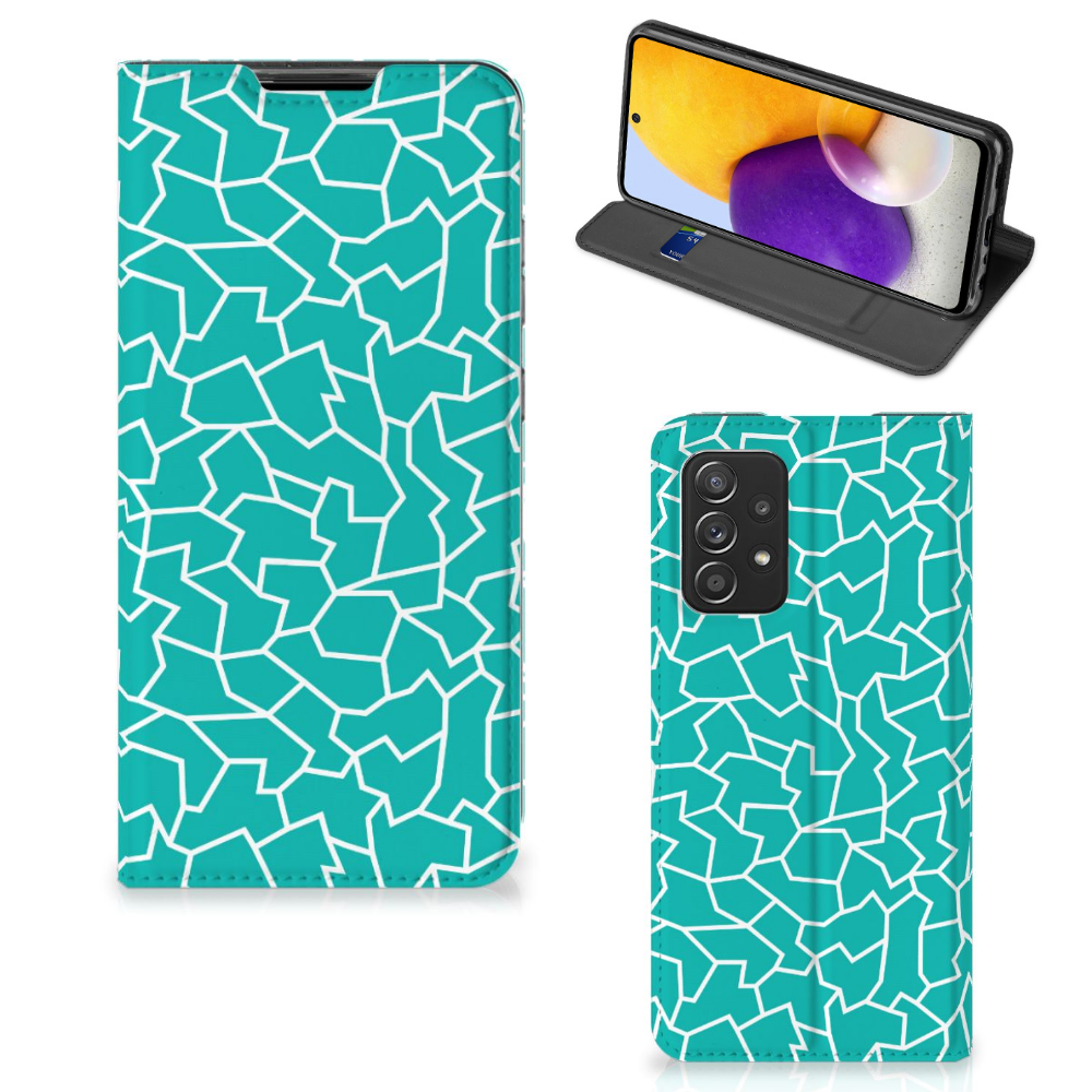 Samsung Galaxy A72 (5G/4G) Bookcase Cracks Blue - B2C Telecom