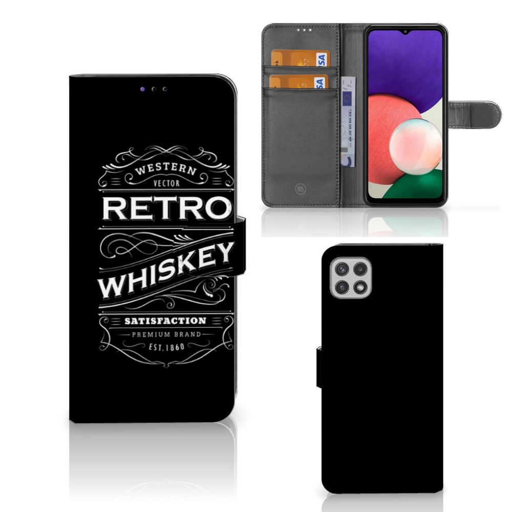Samsung Galaxy A22 5G Book Cover Whiskey