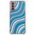 Samsung Galaxy S21 Plus Doorzichtige Silicone Hoesje Waves Blue