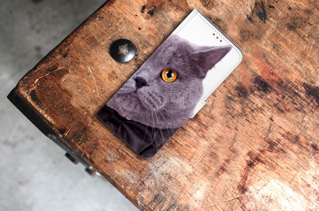 Samsung Galaxy S21 Plus Telefoonhoesje met Pasjes Kat