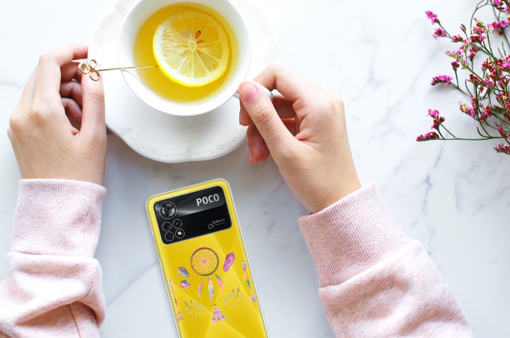 Xiaomi Poco X4 Pro 5G Telefoonhoesje met Naam Boho Dreamcatcher B2C Telecom