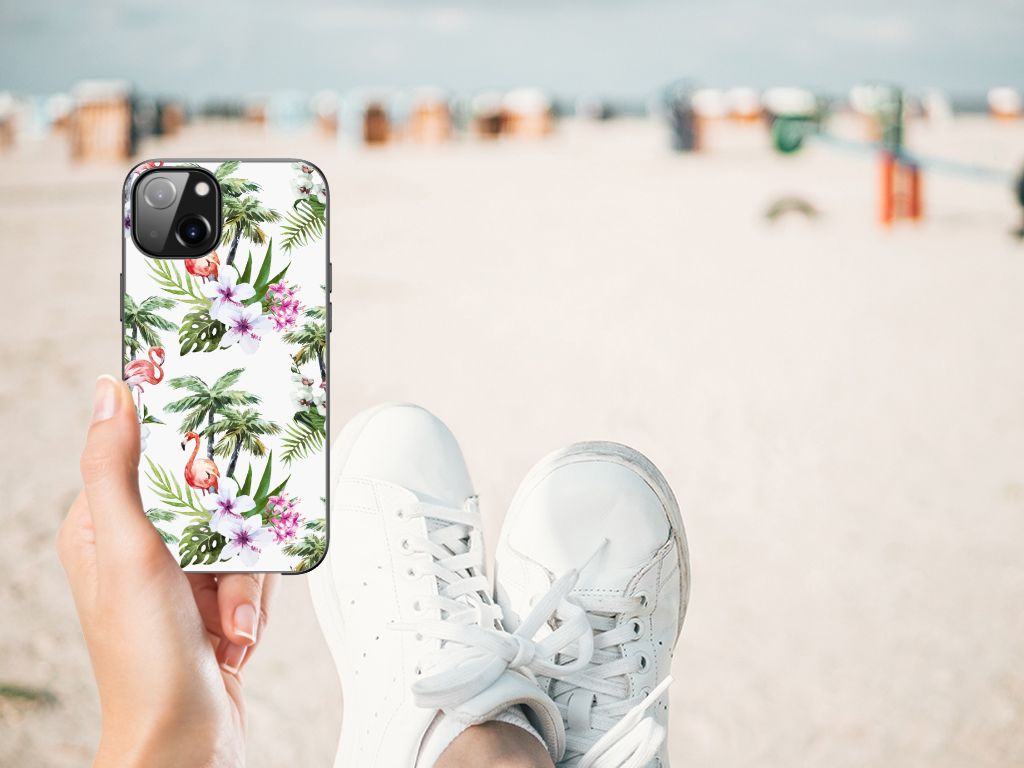 Apple iPhone 13 Dierenprint Telefoonhoesje Flamingo Palms B2C Telecom