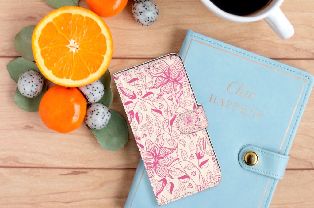 Samsung Galaxy A32 4G Hoesje Pink Flowers