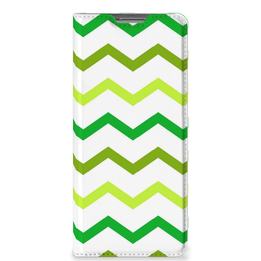 OPPO Find X5 Hoesje met Magneet Zigzag Groen - B2C Telecom