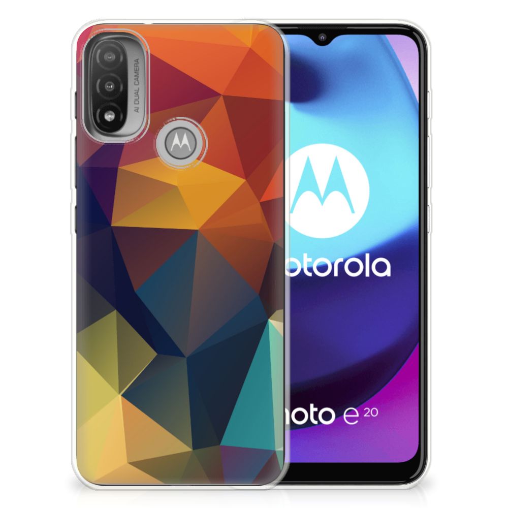 Motorola Moto E20 | E40 TPU Hoesje Polygon Color B2C Telecom